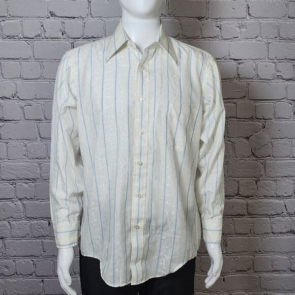 Enro Vintage Striped Button Down Shirt, Men's XL - Picture 12 of 12